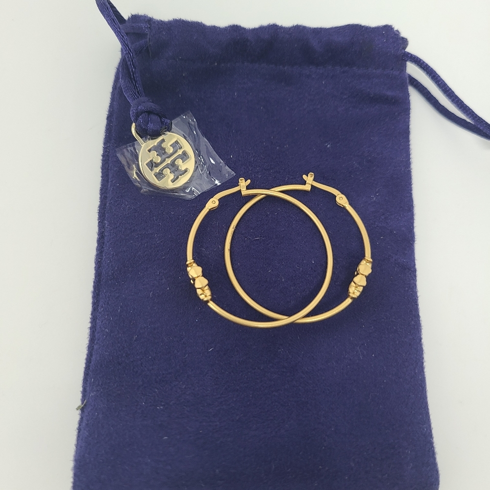 Tory Burch signature Hoop Earring
